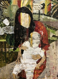 Vierge à l_enfant - 2022 - Acrylique sur bois 80X60